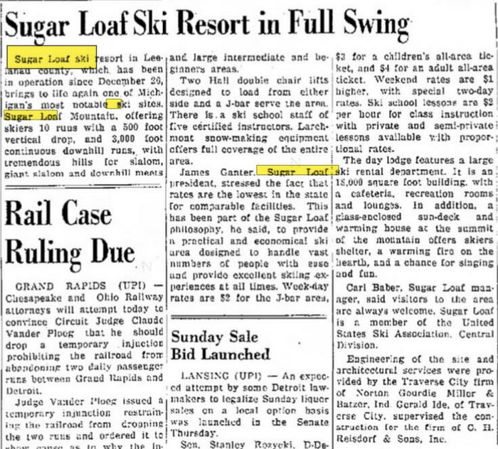 Sugar Loaf Resort - Jan 1965 Article (newer photo)